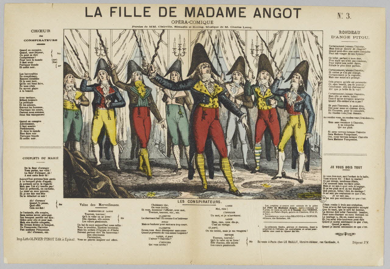 estampe LA FILLE DE MADAME ANGOT 1953.86.3083  Photo RMN-Grand Palais (Mucem)