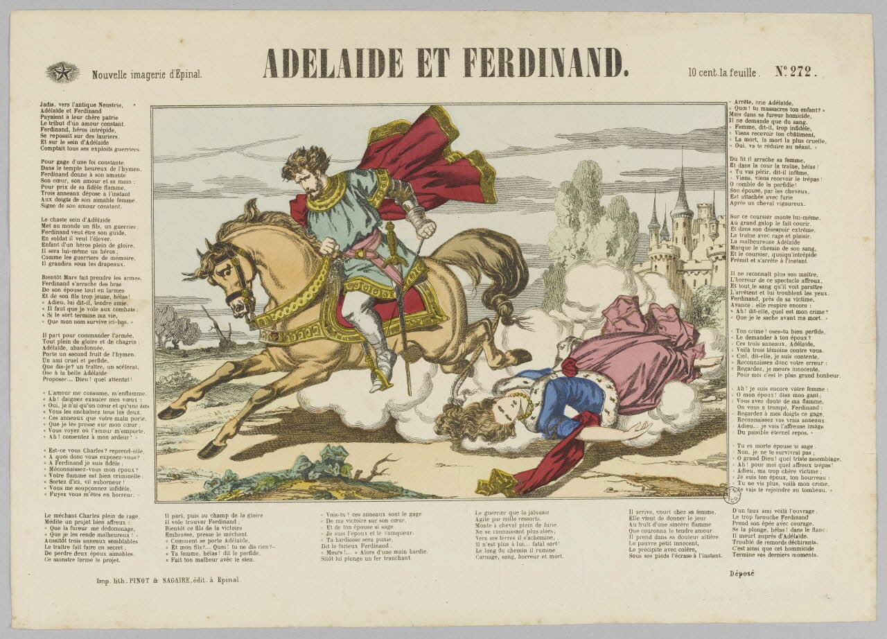 estampe ADELAIDE ET FERDINAND. 1953.86.3188 Photo RMN-Grand Palais (Mucem)