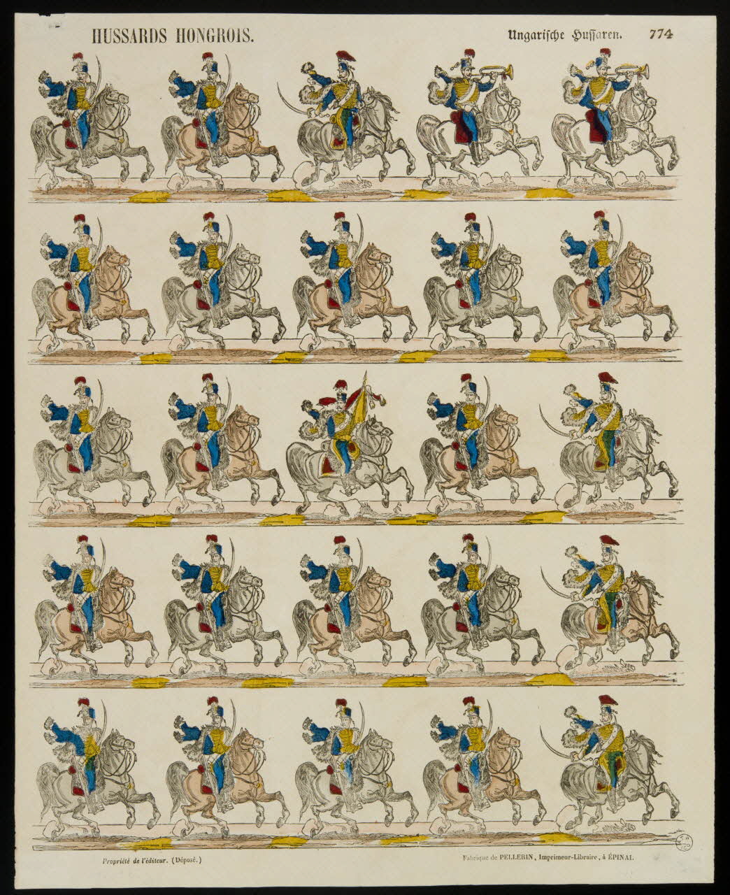 estampe HUSSARDS HONGROIS. 1953.86.2431 Photo