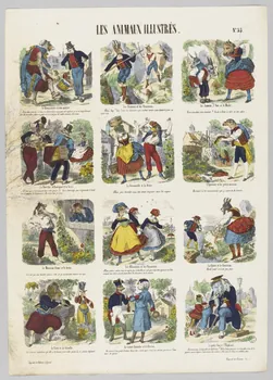 à compartiments (3x4) LES ANIMAUX ILLUSTRES. 1953.86.3229 Photo RMN-Grand Palais (Mucem)