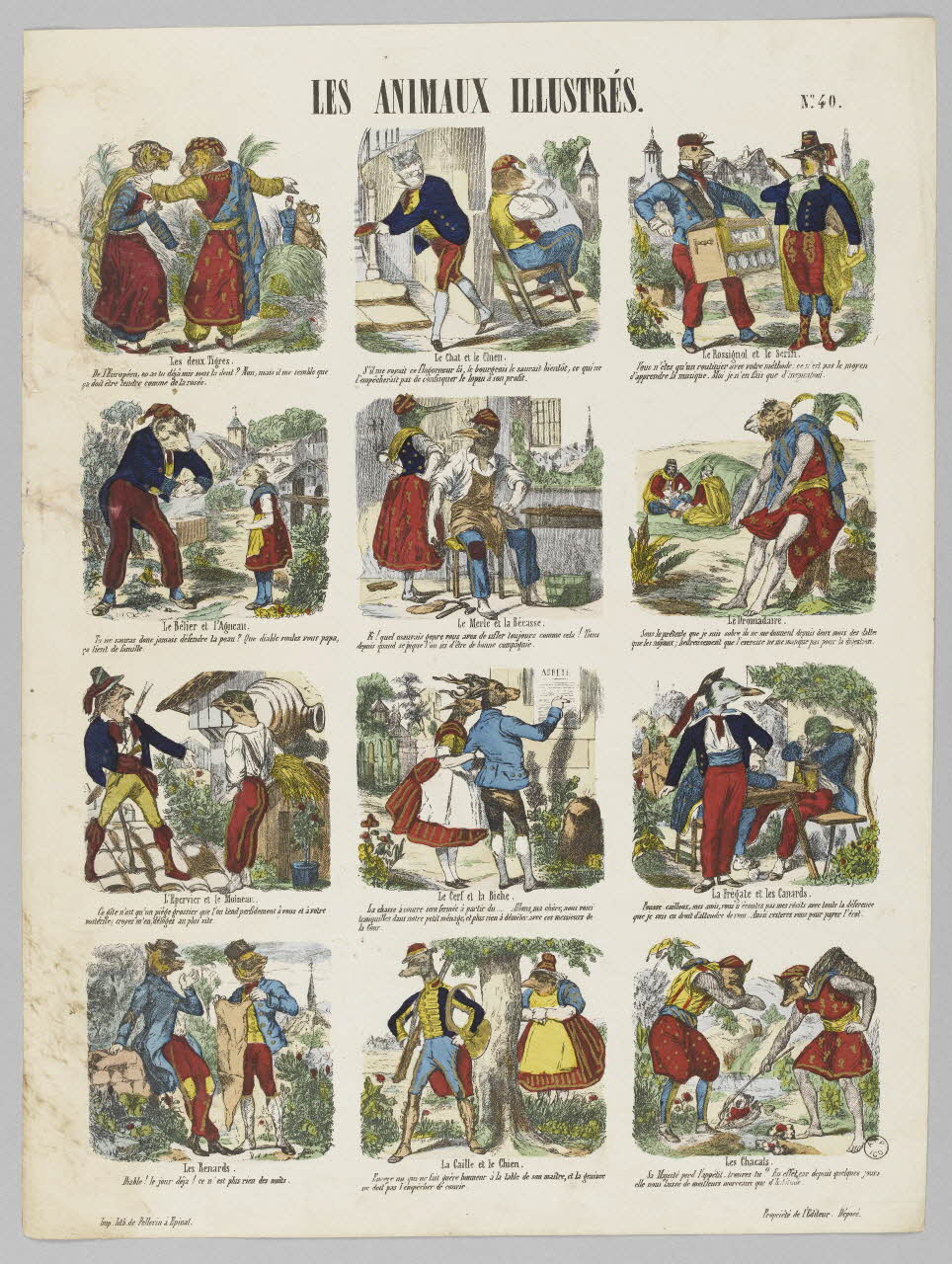 à compartiments (3x4) LES ANIMAUX ILLUSTRES. 1953.86.3231 Photo RMN-Grand Palais (Mucem)