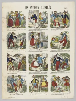 à compartiments (3x4) LES ANIMAUX ILLUSTRES. 1953.86.3231 Photo RMN-Grand Palais (Mucem)