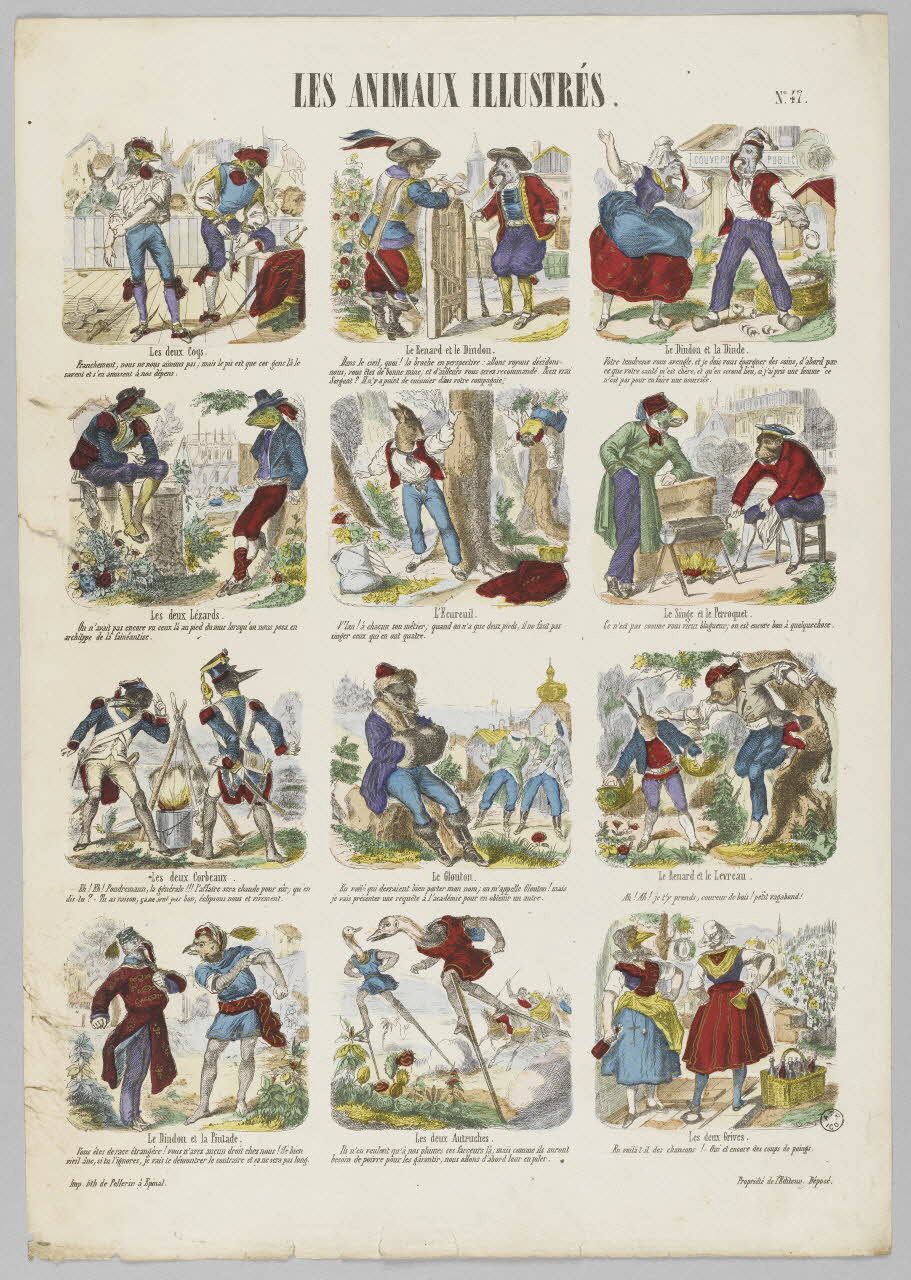 à compartiments (3x4) LES ANIMAUX ILLUSTRES. 1953.86.3232 Photo RMN-Grand Palais (Mucem)