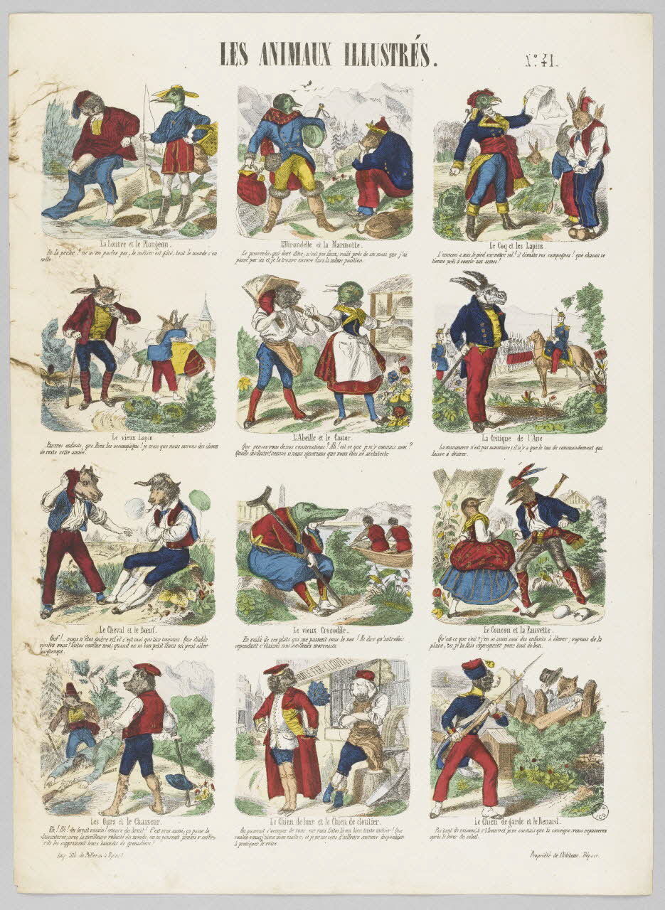 à compartiments (3x4) LES ANIMAUX ILLUSTRES. 1953.86.3234 Photo RMN-Grand Palais (Mucem)