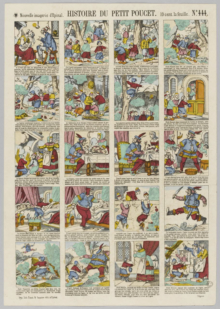 à compartiments (4x5) HISTOIRE DU PETIT POUCET. 1953.86.3367 Photo RMN-Grand Palais (Mucem)