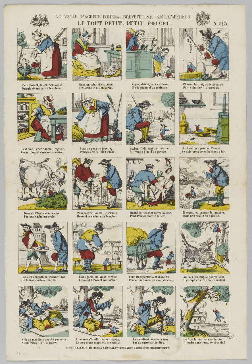 à compartiments (4x5) LE TOUT PETIT, PETIT POUCET. 1953.86.3379 Photo RMN-Grand Palais (Mucem)