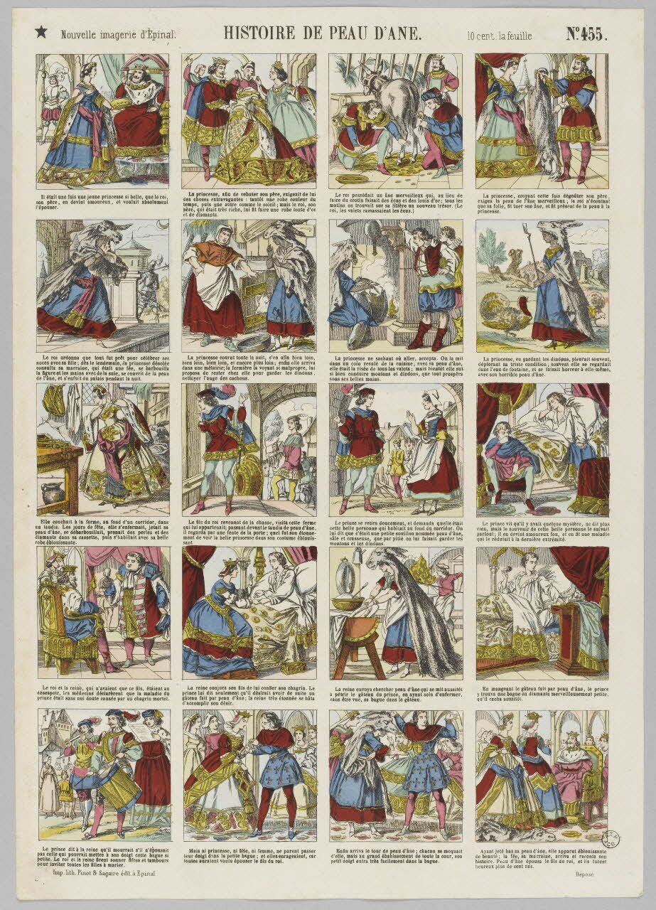 à compartiments (4x5) HISTOIRE DE PEAU D'ANE. 1953.86.3387 Photo RMN-Grand Palais (Mucem)