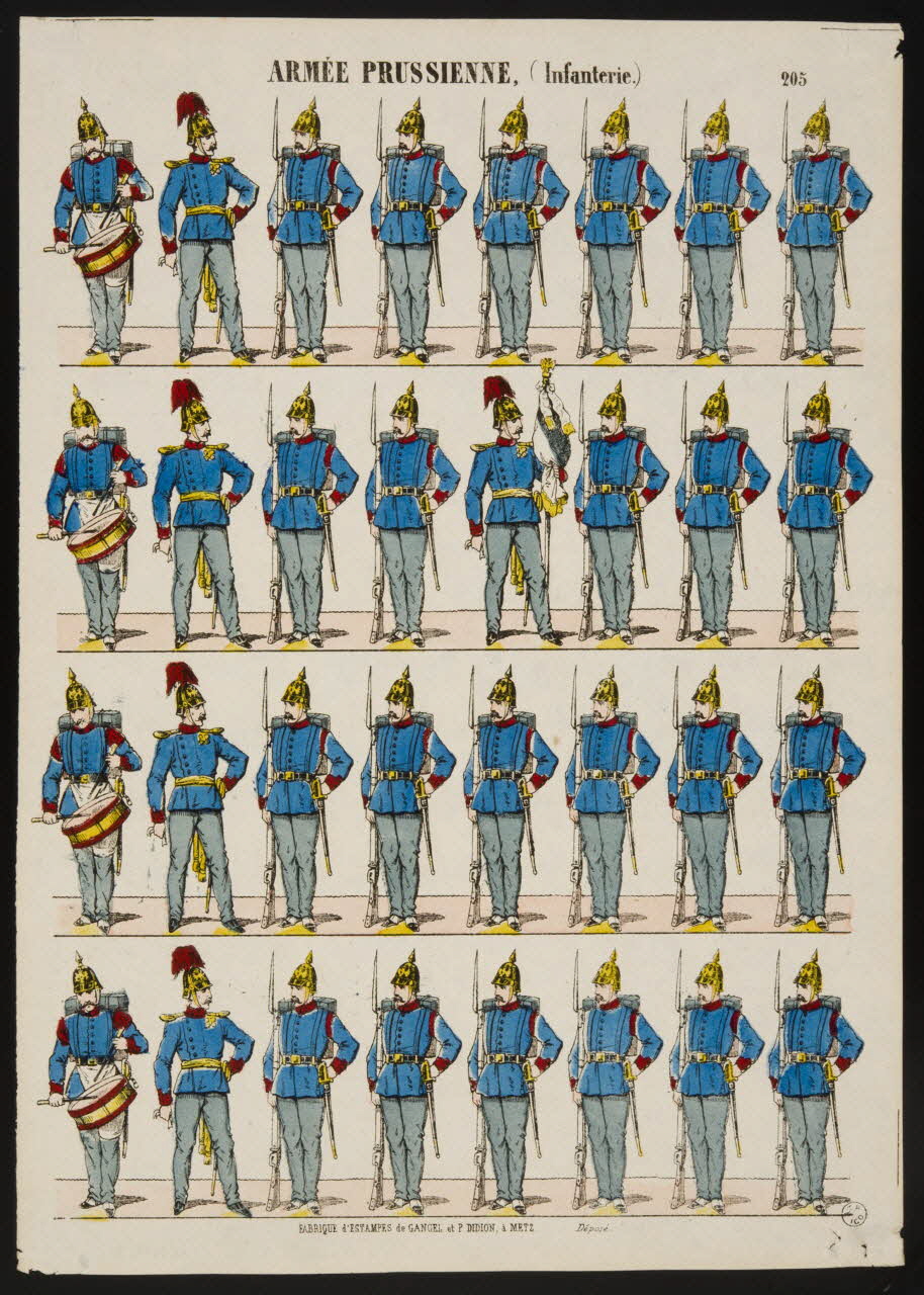 Gangel et Didion estampe ARMEE PRUSSIENNE, (Infanterie.) Metz 1858-1868 1953.86.2473 Photo