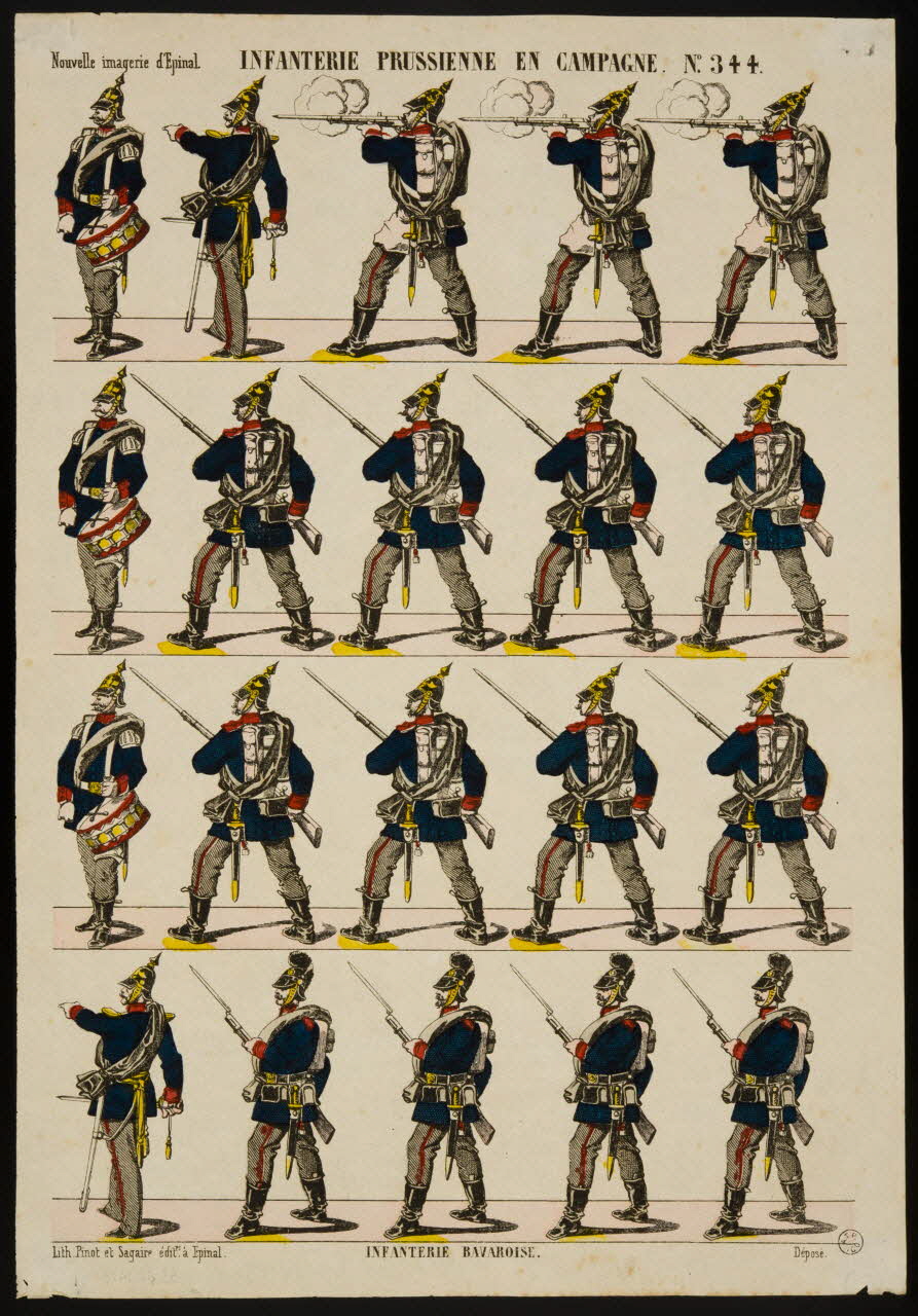 Pinot et Sagaire à compartiments (5x4) INFANTERIE PRUSSIENNE EN CAMPAGNE. Lorraine, France 1871 1953.86.2478 Photo