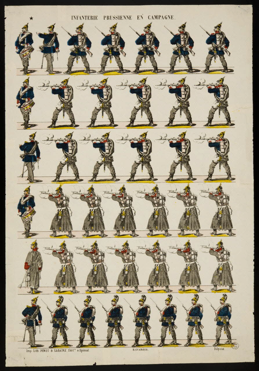 Pinot et Sagaire à compartiments (7x6) INFANTERIE PRUSSIENNE EN CAMPAGNE. Lorraine, France 1872 1953.86.2481 Photo
