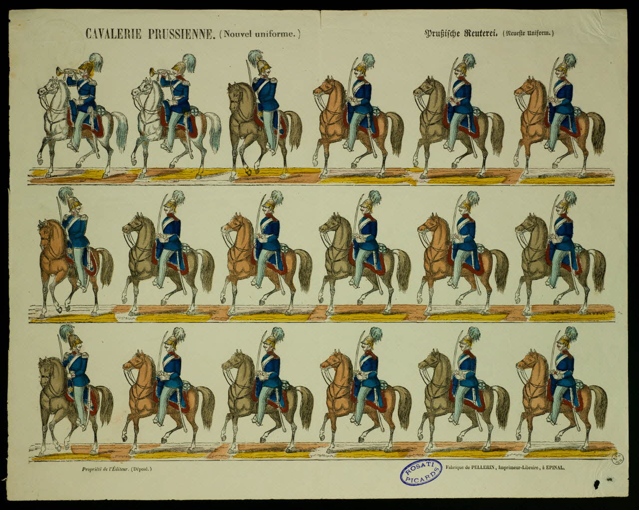 estampe CAVALERIE PRUSSIENNE. (Nouvel uniforme.) 1953.86.2482 Photo