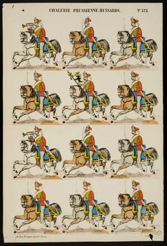 Pinot et Sagaire à compartiments (3x4) CAVALERIE PRUSSIENNE, HUSSARDS. Lorraine, France 1872 1953.86.2485 Photo