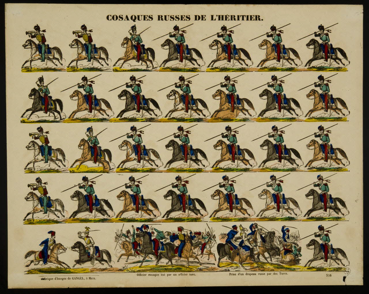 estampe COSAQUES RUSSES DE L'HERITIER. 1953.86.2502 Photo