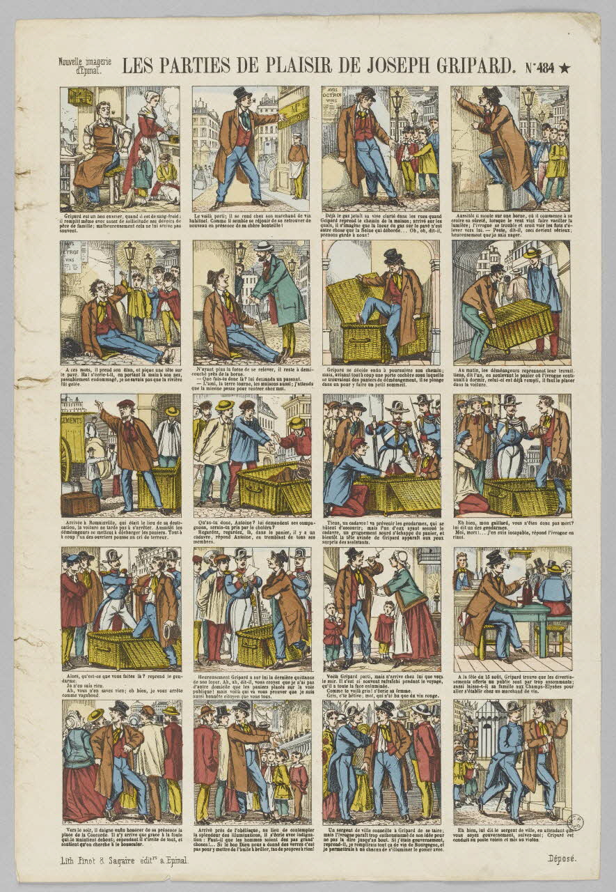 à compartiments (4x5) LES PARTIES DE PLAISIR DE JOSEPH GRIPARD. 1953.86.3554 Photo RMN-Grand Palais (Mucem)