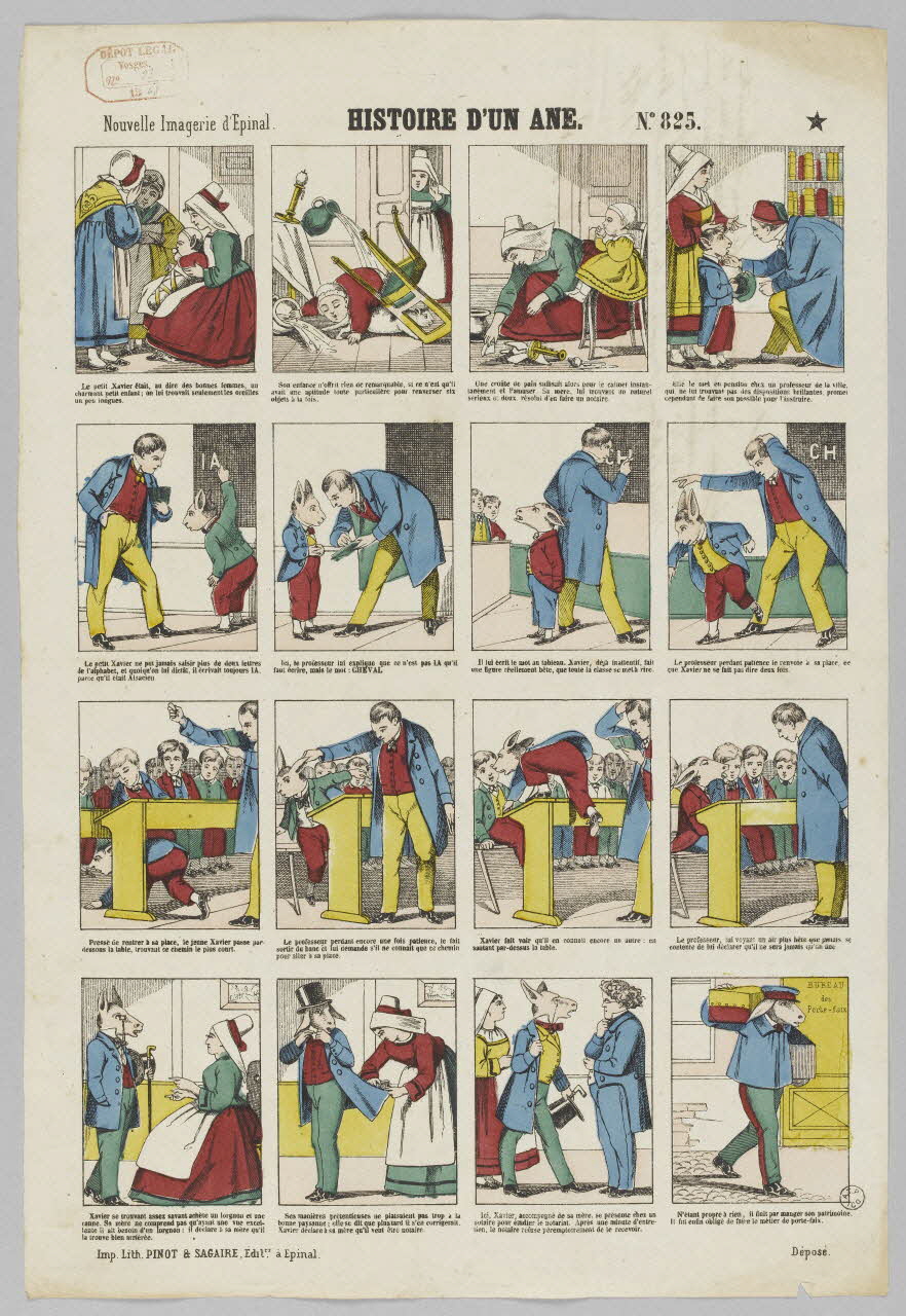 à compartiments (4x4) HISTOIRE D'UN ANE. 1953.86.3566 Photo RMN-Grand Palais (Mucem)