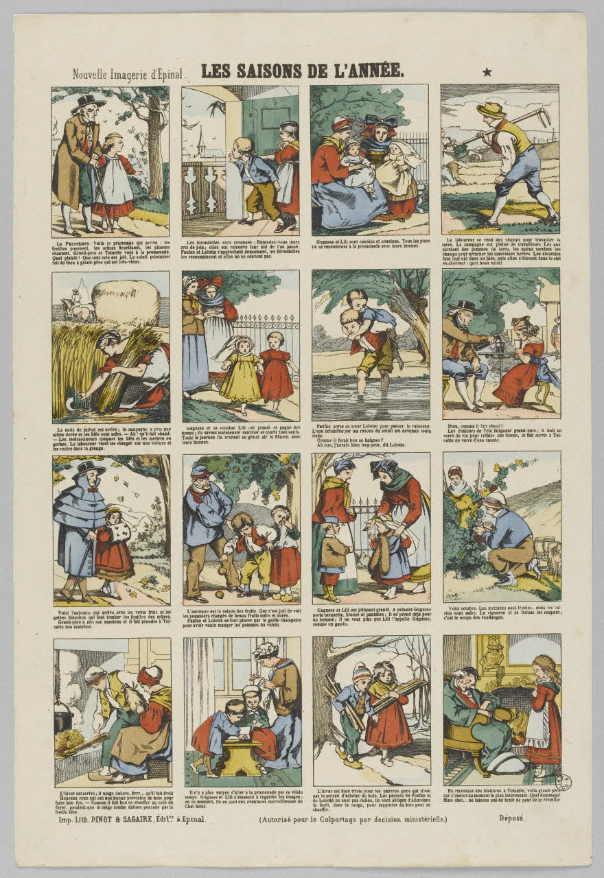 à compartiments (4x4) LES SAISONS DE L'ANNEE. 1953.86.3575 Photo RMN-Grand Palais (Mucem)