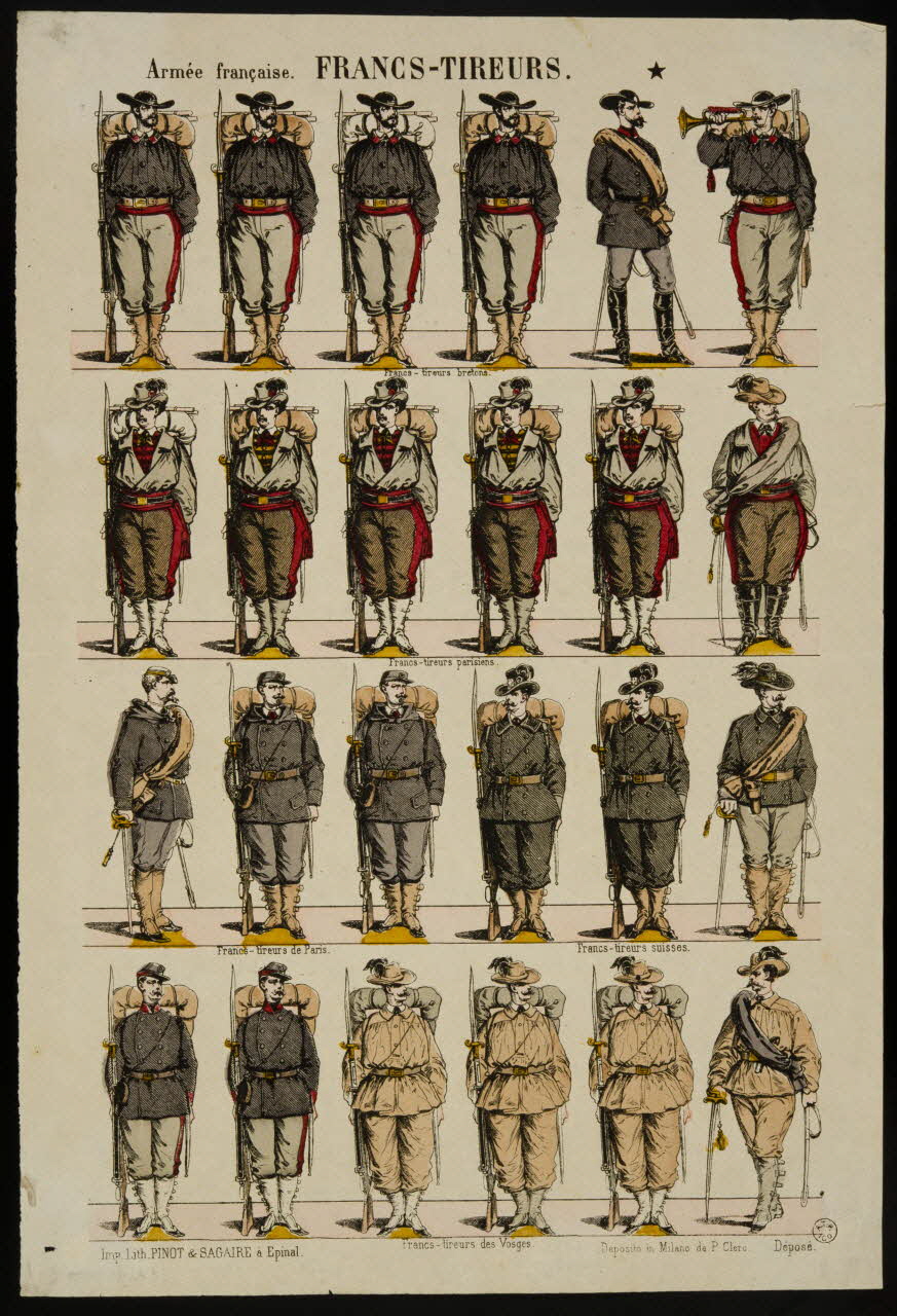 estampe Armée française. FRANCS-TIREURS. 1953.86.2571 Photo