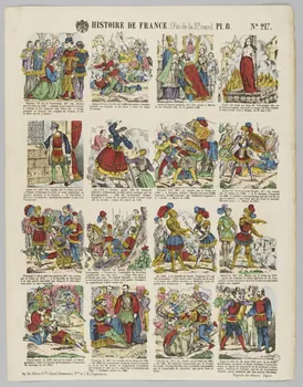 à compartiments (4x4) HISTOIRE DE FRANCE. (Fin de la 3e. race). Pl. 8. 1953.86.3608 Photo RMN-Grand Palais (Mucem)