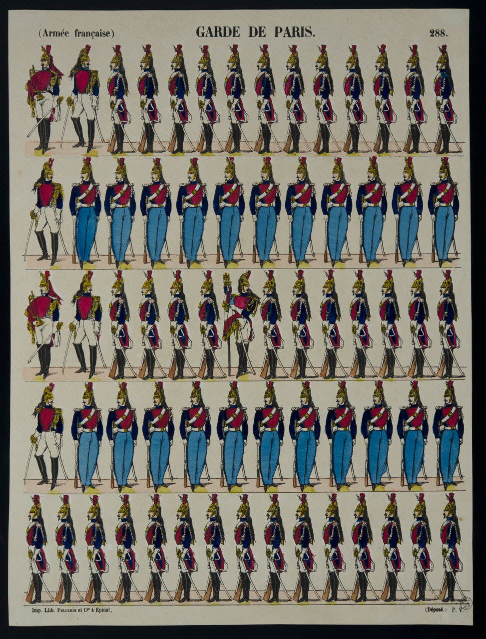 estampe (Armée française) GARDE DE PARIS. 1953.86.2586 Photo