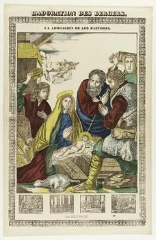 Charles Nicolas Gangel estampe L'ADORATION DES BERGERS. Metz 1852-1858 1953.86.26 Photo