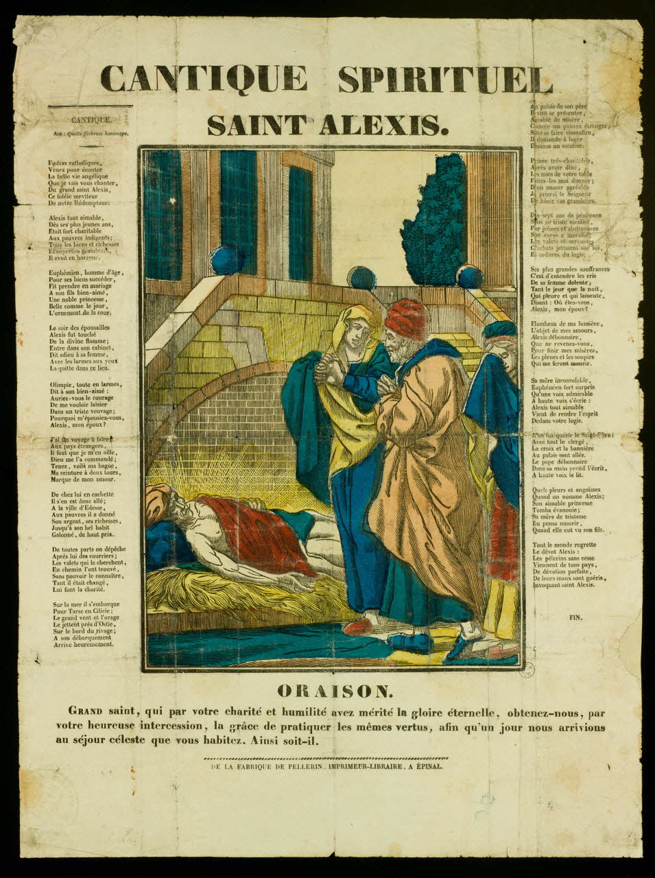 estampe CANTIQUE SPIRITUEL  SAINT ALEXIS. 1953.86.264 Photo