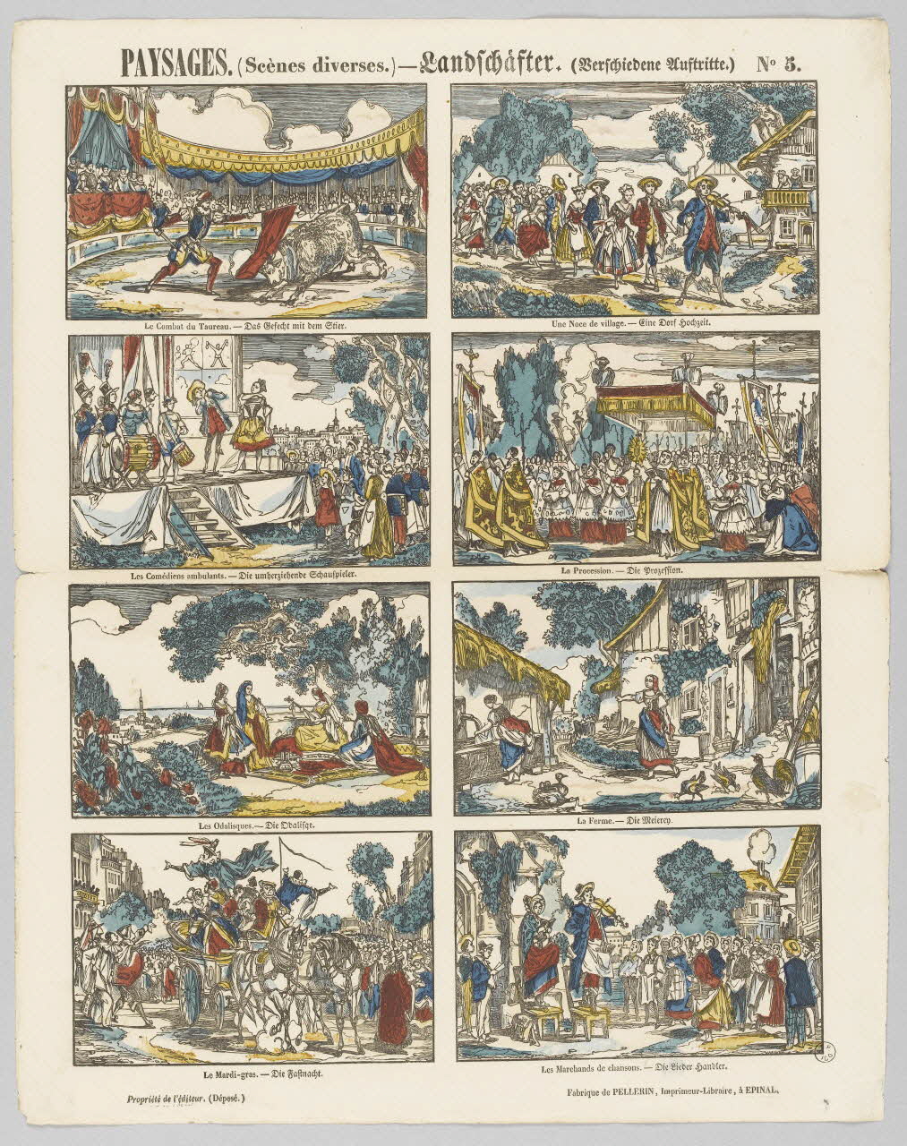 estampe PAYSAGES. (Scènes diverses.) 1953.86.4699 Photo RMN-Grand Palais (Mucem)