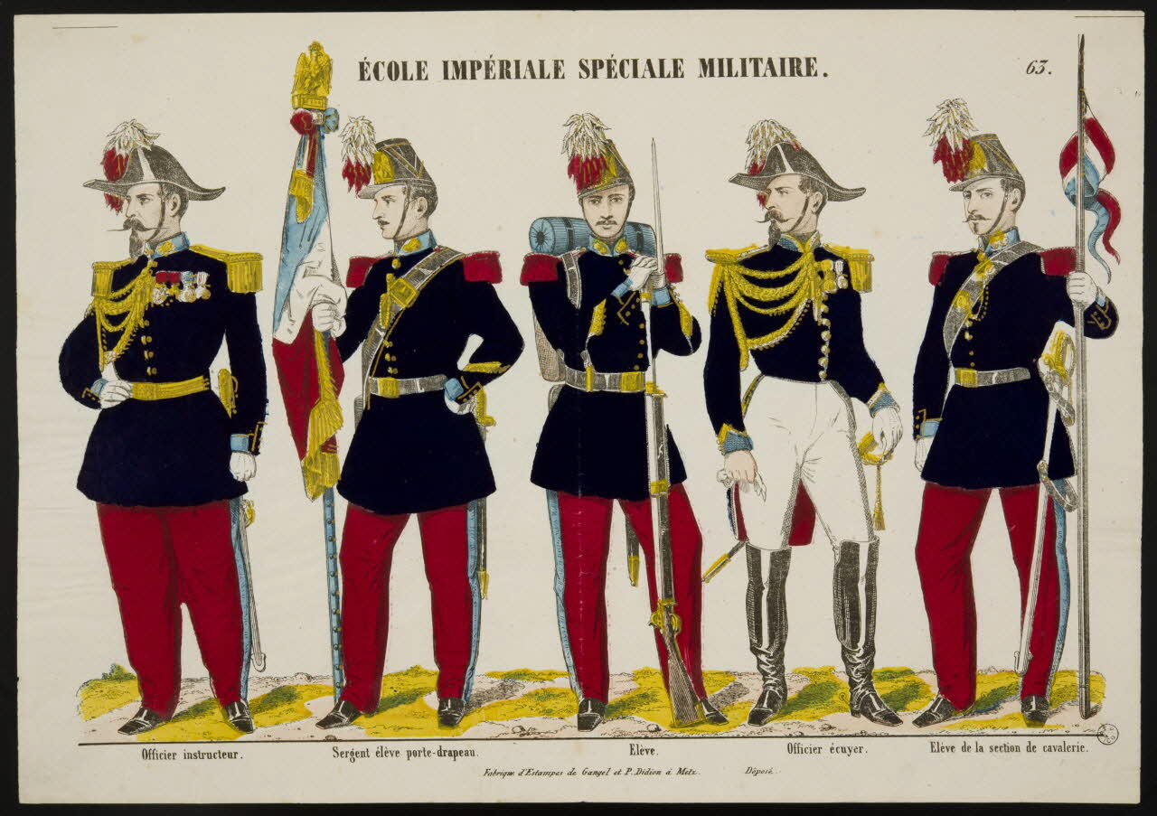 Gangel et Didion estampe ECOLE IMPERIALE SPECIALE MILITAIRE. Metz 1858-1868 1953.86.2666 Photo