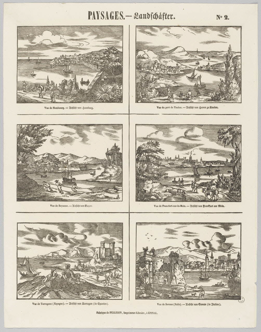 à compartiments (2x3) PAYSAGES. 1953.86.4704 Photo RMN-Grand Palais (Mucem)