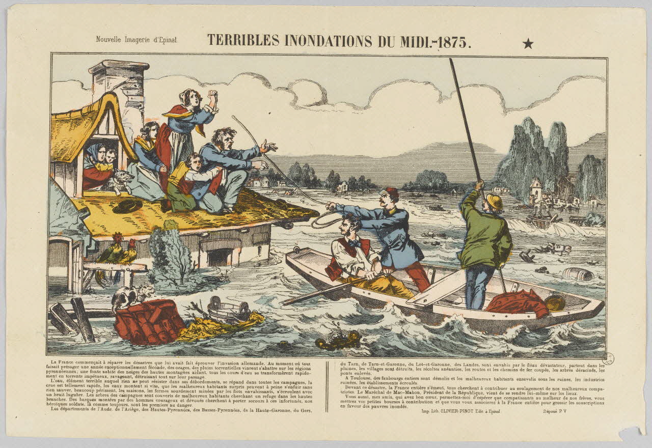 estampe TERRIBLES INONDATIONS DU MIDI.-1875. 1953.86.4816 Photo RMN-Grand Palais (Mucem)