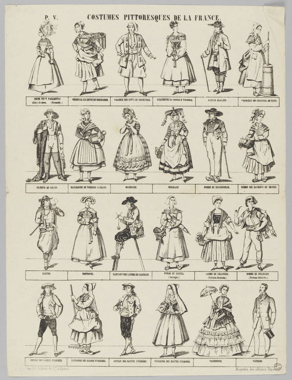 à registres (4) COSTUMES PITTORESQUES DE LA FRANCE. 1953.86.4896 Photo RMN-Grand Palais (Mucem)