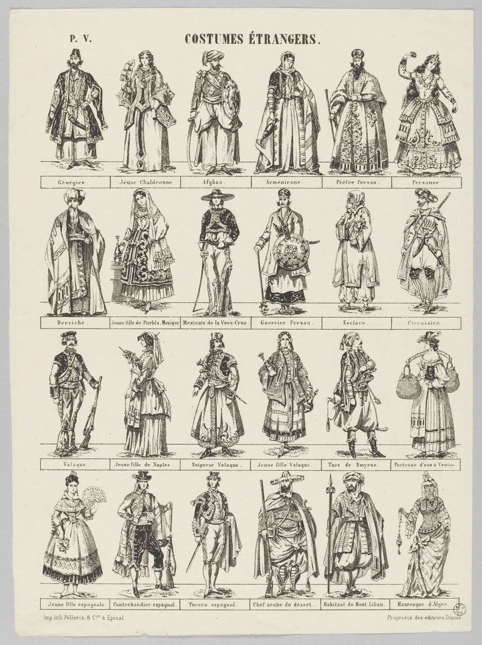 à registres (4) COSTUMES ETRANGERS. 1953.86.4910 Photo RMN-Grand Palais (Mucem)