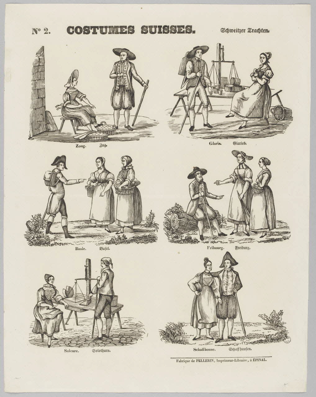 à registres (3) COSTUMES SUISSES. 1953.86.4912 Photo RMN-Grand Palais (Mucem)