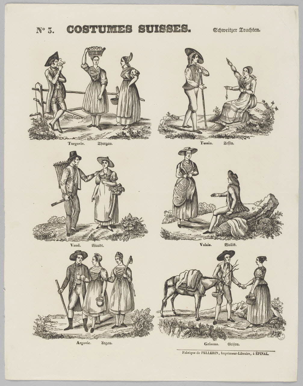 à registres (3) COSTUMES SUISSES. 1953.86.4913 Photo RMN-Grand Palais (Mucem)