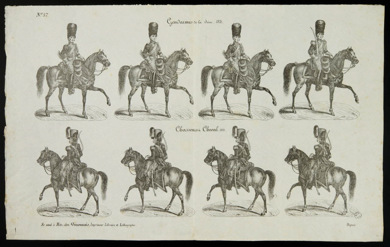 estampe Gendarmes de la Seine, 1835. 1953.86.2682 Photo