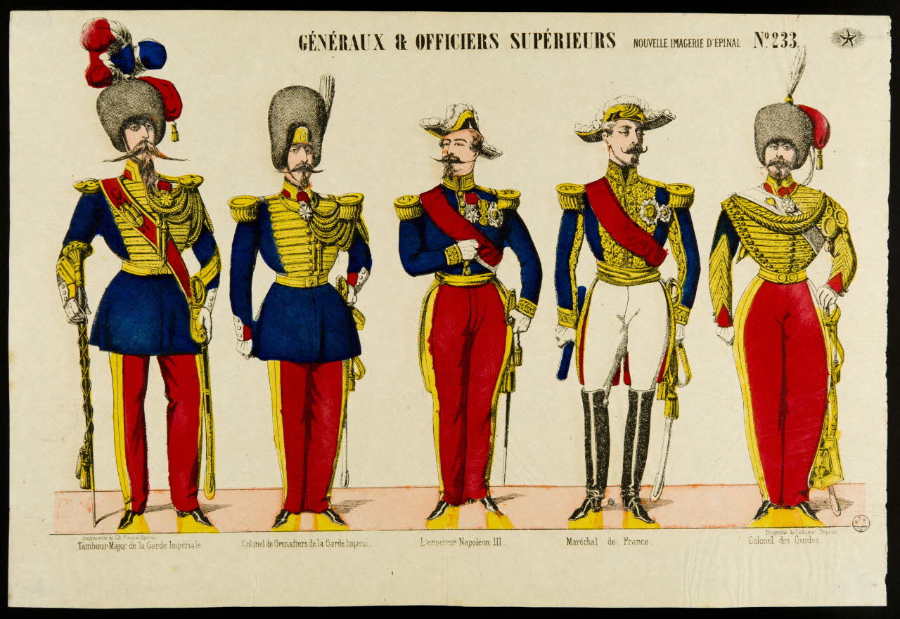 François-Charles Pinot estampe GÉNÉRAUX ET OFFICIERS SUPÉRIEURS Lorraine, France 1872-1874 1953.86.2699 Photo