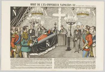 estampe MORT DE L'EX-EMPEREUR NAPOLEON III 1953.86.745 Photo RMN-Grand Palais (Mucem)