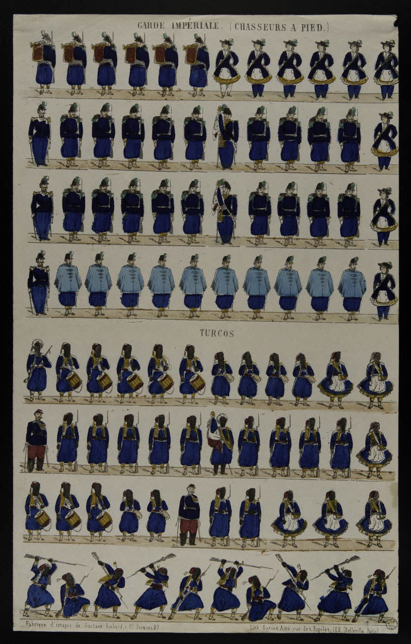 estampe GARDE IMPERIALE. (CHASSEURS A PIED.)  TURCOS 1953.86.2732 Photo