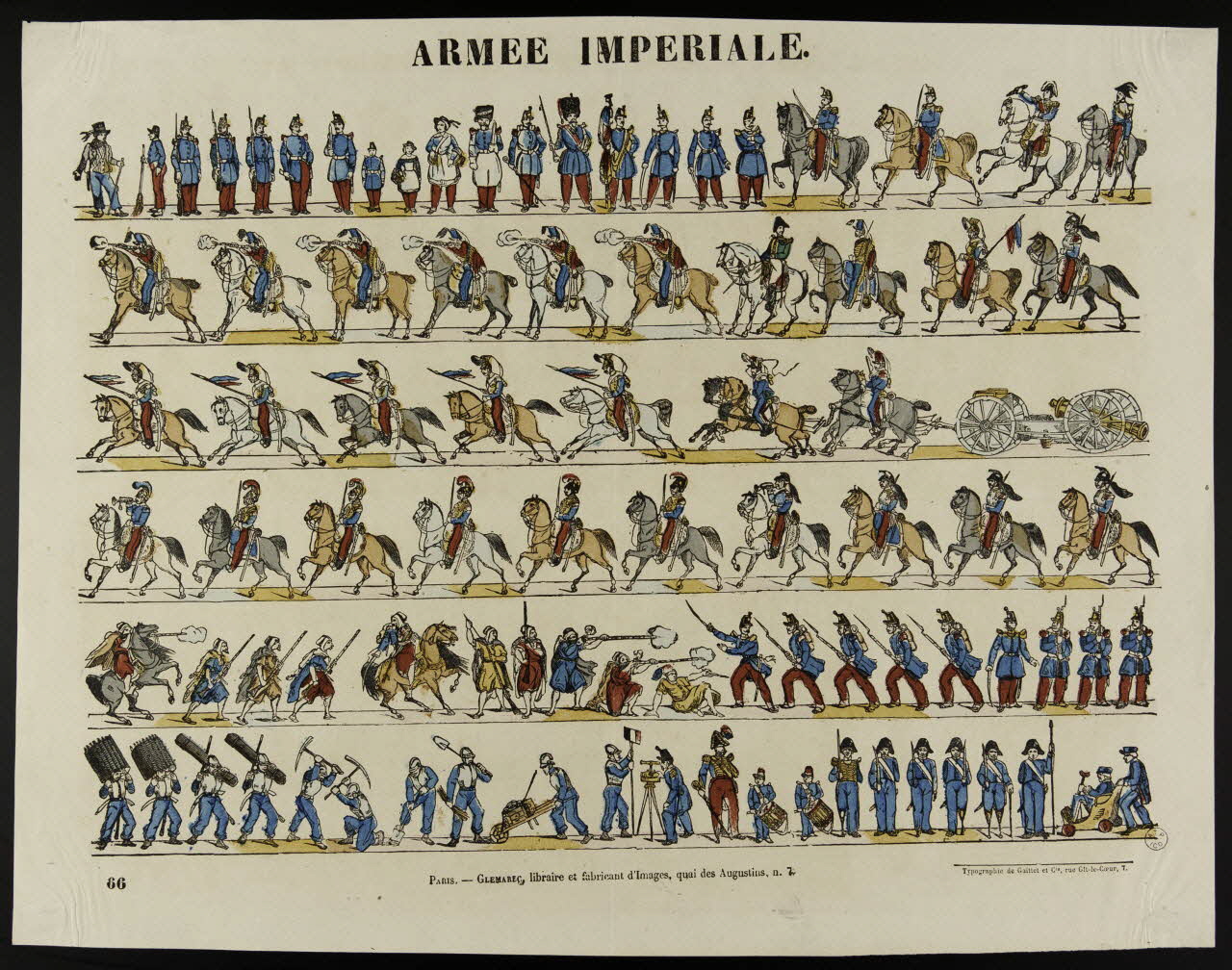 Gaittet et Cie ; Charles-Eugène Glémarec à registres (6) ARMEE IMPERIALE. Paris 1858-1860 1953.86.2734 Photo