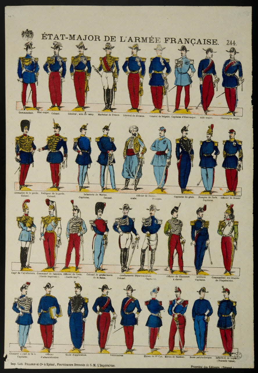 Pellerin estampe ETAT-MAJOR DE L'ARMEE FRANCAISE. Lorraine, France 1866-1870 1953.86.2747 Photo