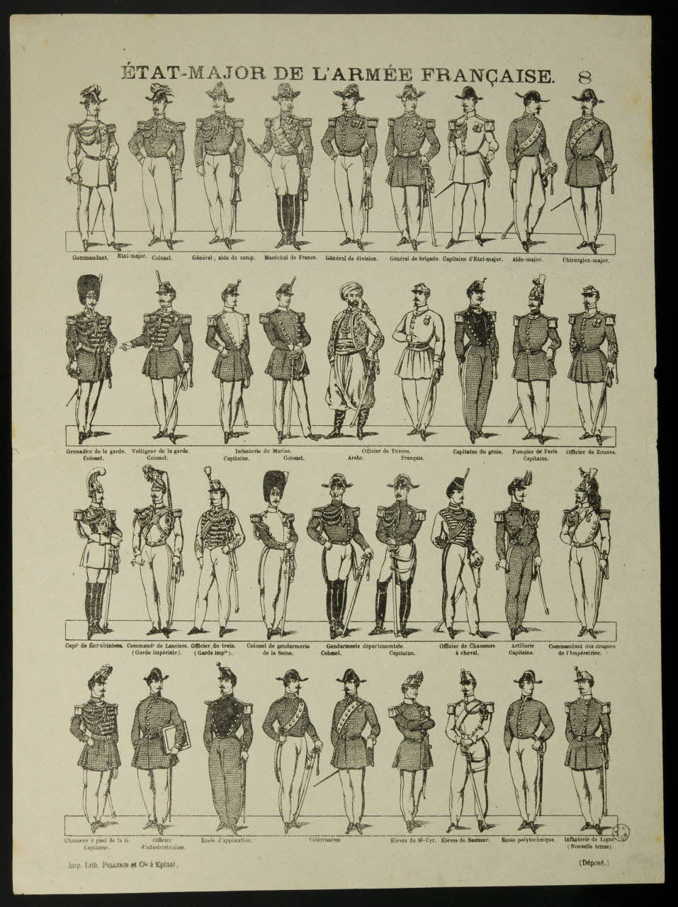 estampe ETAT-MAJOR DE L'ARMEE FRANCAISE. 1953.86.2748 Photo