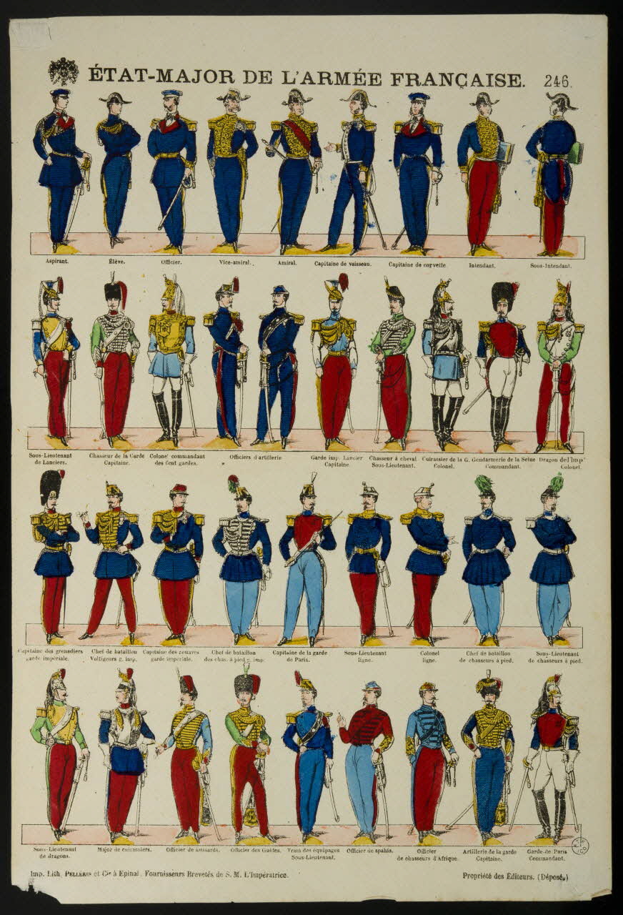 Pellerin estampe ETAT-MAJOR DE L'ARMEE FRANCAISE. Lorraine, France 1866-1870 1953.86.2750 Photo