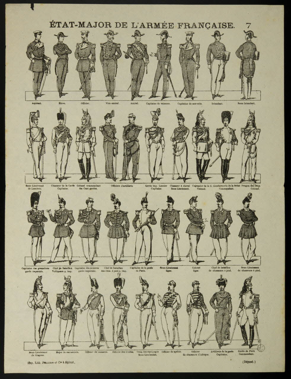 Pellerin estampe ETAT-MAJOR DE L'ARMEE FRANCAISE. Lorraine, France 1870 1953.86.2751 Photo