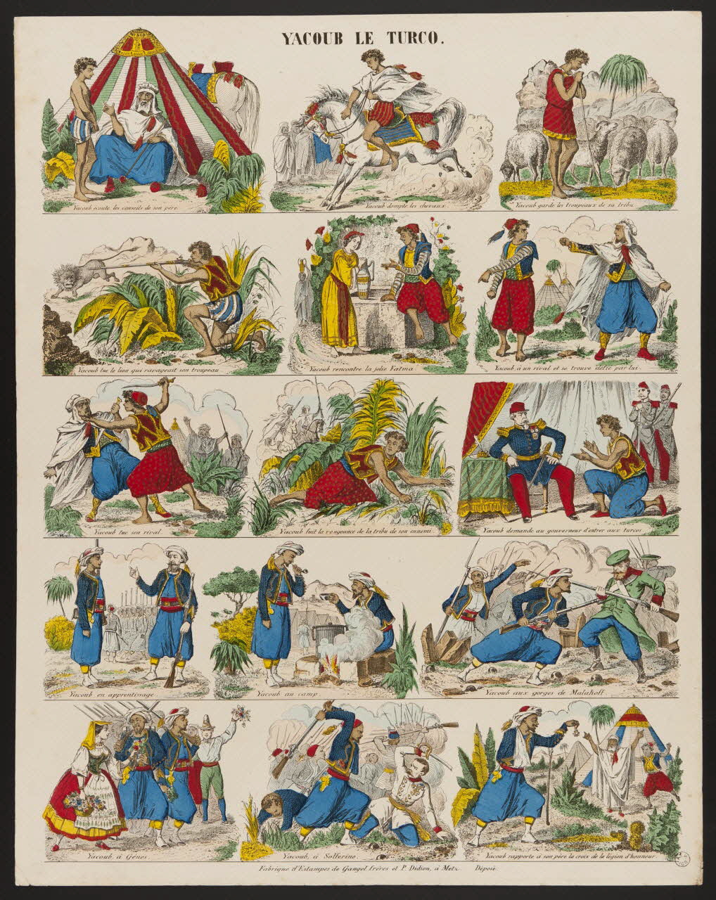 Gangel et Didion estampe YACOUB LE TURCO. Metz 1858-1868 1953.86.2780 Photo