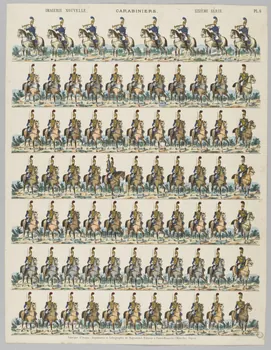 Elie Haguenthal à registres (7) IMAGERIE NOUVELLE.  CARABINIERS. Pont-à-Mousson 1865-1875 1953.86.1841 Photo RMN-Grand Palais (Mucem)