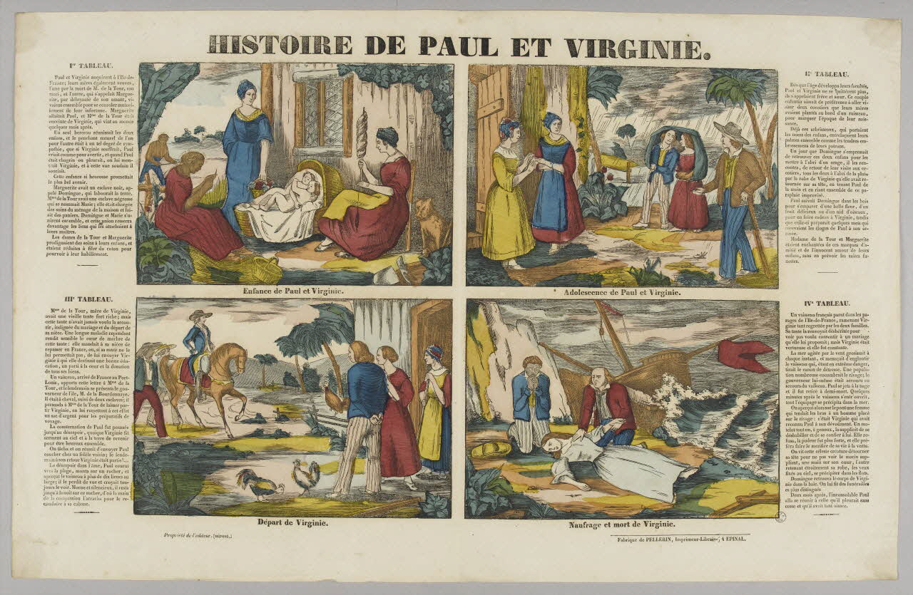 estampe HISTOIRE DE PAUL ET VIRGINIE. 1953.86.3120 Photo RMN-Grand Palais (Mucem)