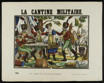 Lacour, typographe, lithographe) ; Charles-Eugène Glémarec estampe LA CANTINE MILITAIRE. Paris 1858-1860 1953.86.2806 Photo