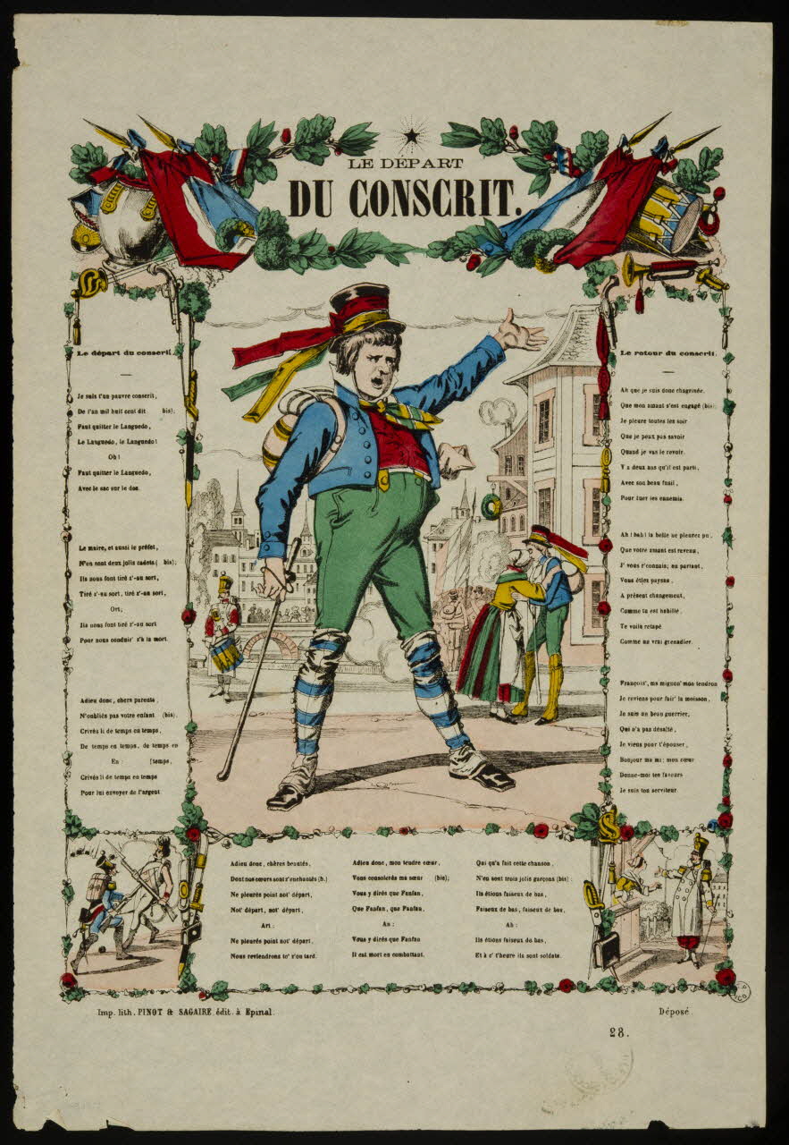 estampe LE DEPART  DU CONSCRIT. 1953.86.2809 Photo