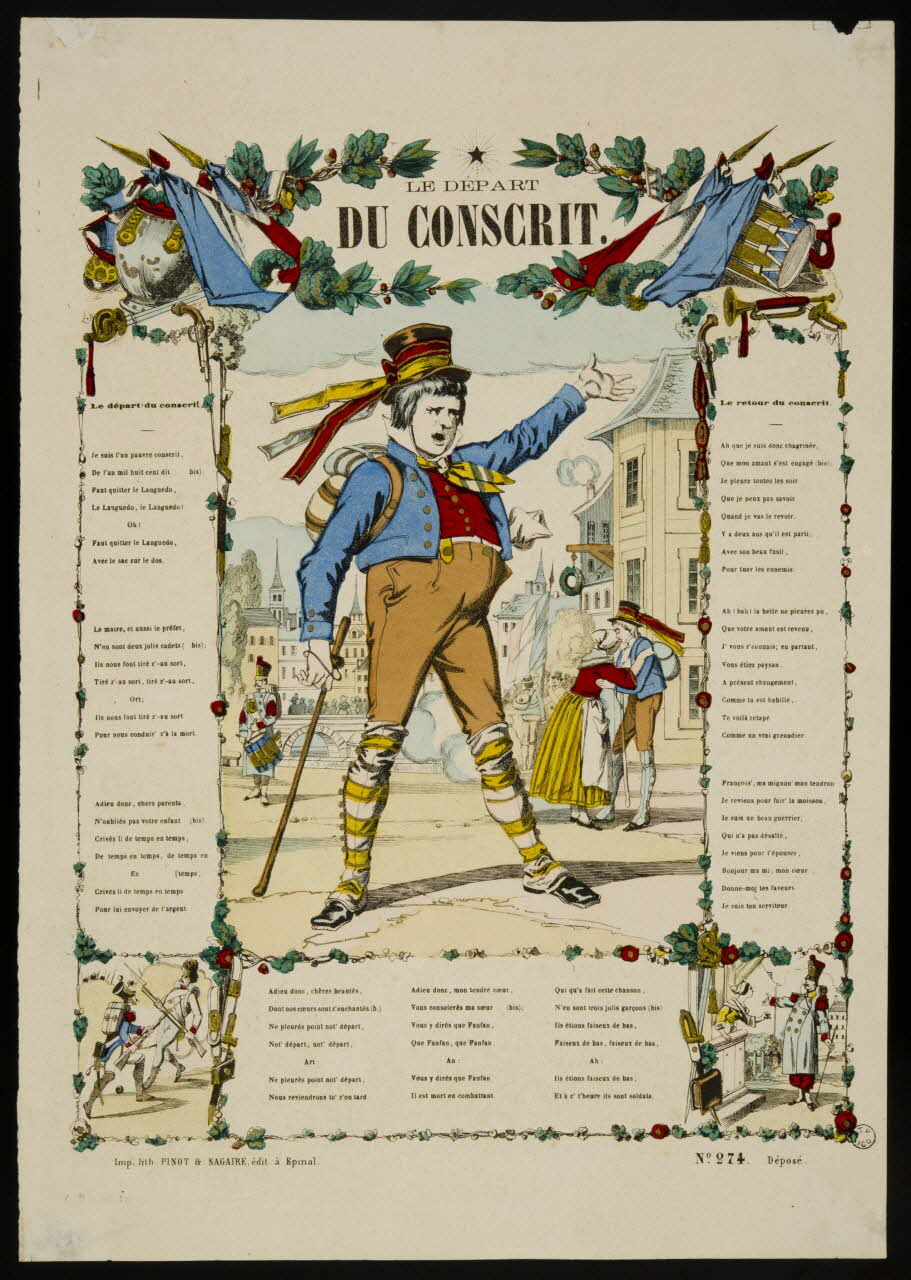 estampe LE DEPART  DU CONSCRIT. 1953.86.2810 Photo