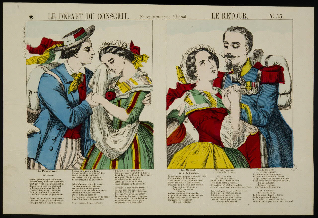 estampe LE DEPART DU CONSCRIT. 1953.86.2813 Photo