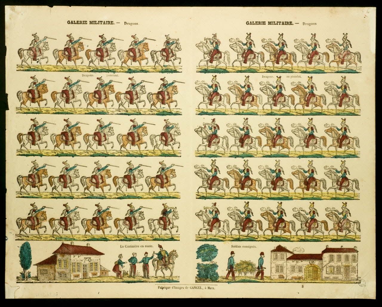 Charles Nicolas Gangel estampe GALERIE MILITAIRE. Lorraine, France 1852-1858 1953.86.2838 Photo